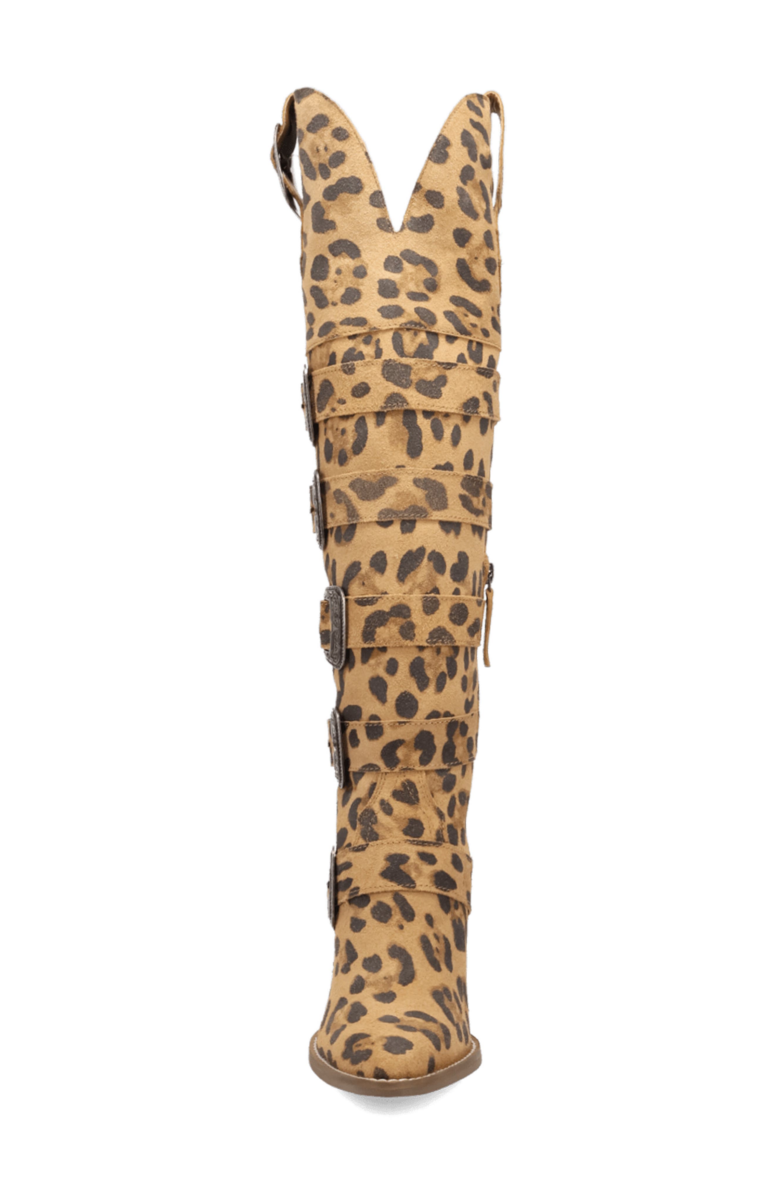 Bucked Off Leopard Print Leather Western Boot, Alternate, color, LEOPARD