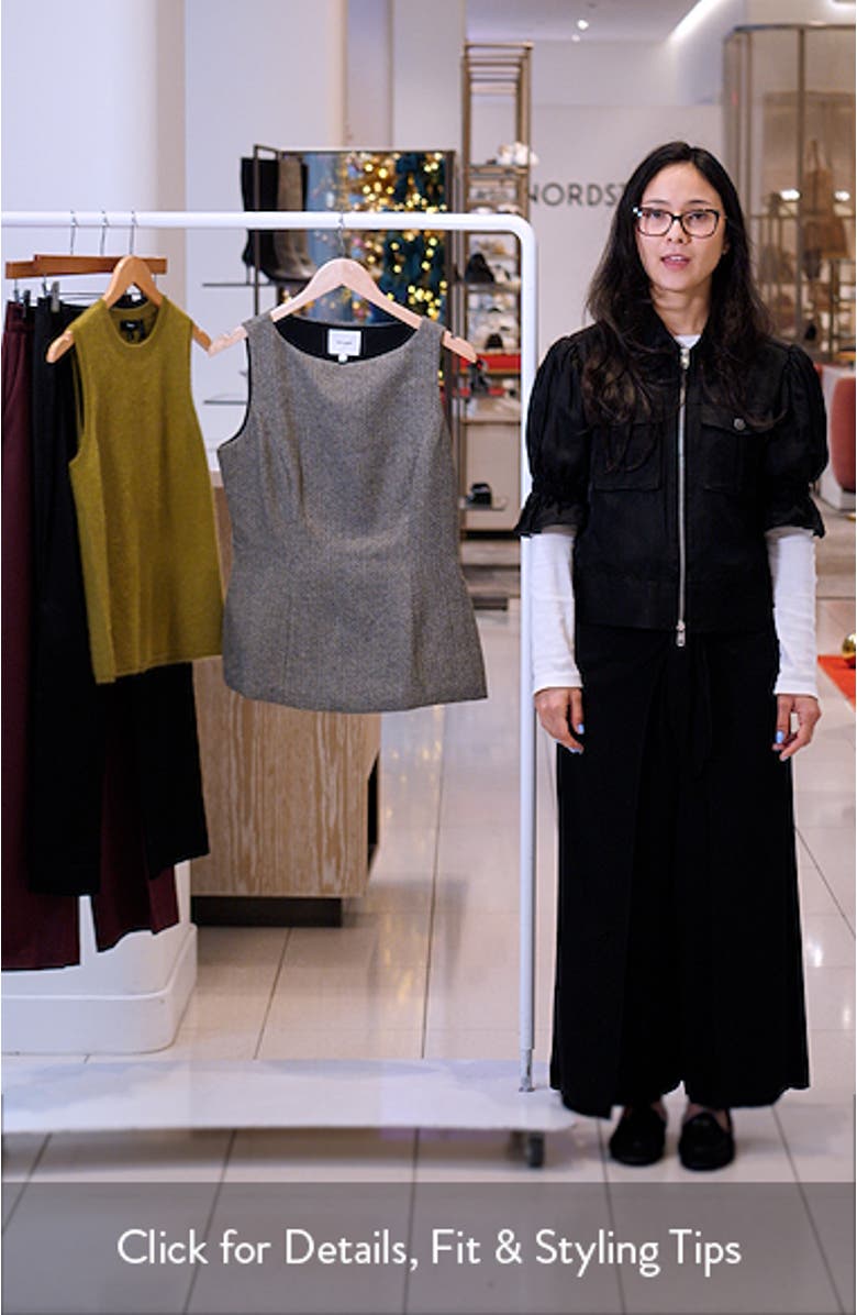 Nolyn Wool Blend Herringbone Top, sales video thumbnail