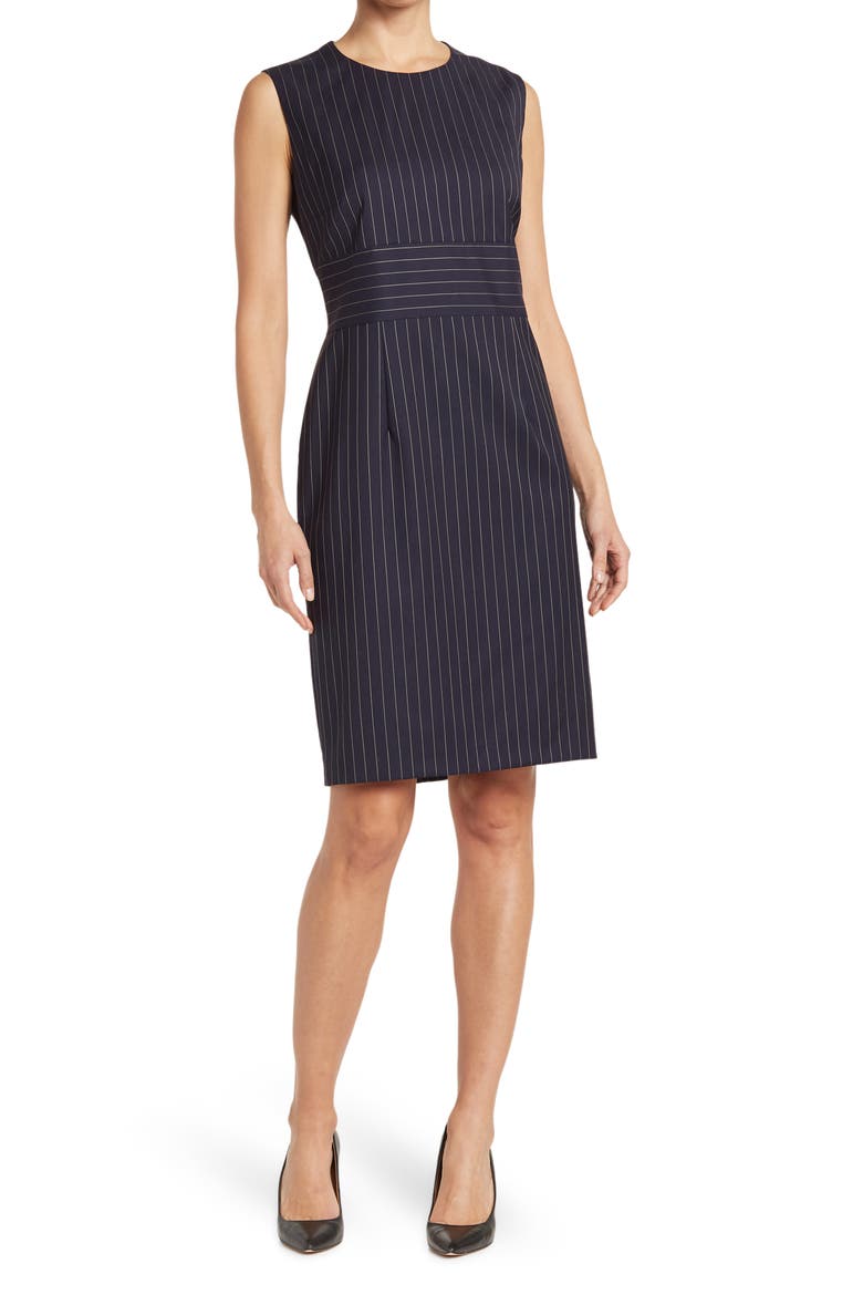 Dometa Stretch Wool Sheath Dress, Main, color, MIDNIGHT FANTASY