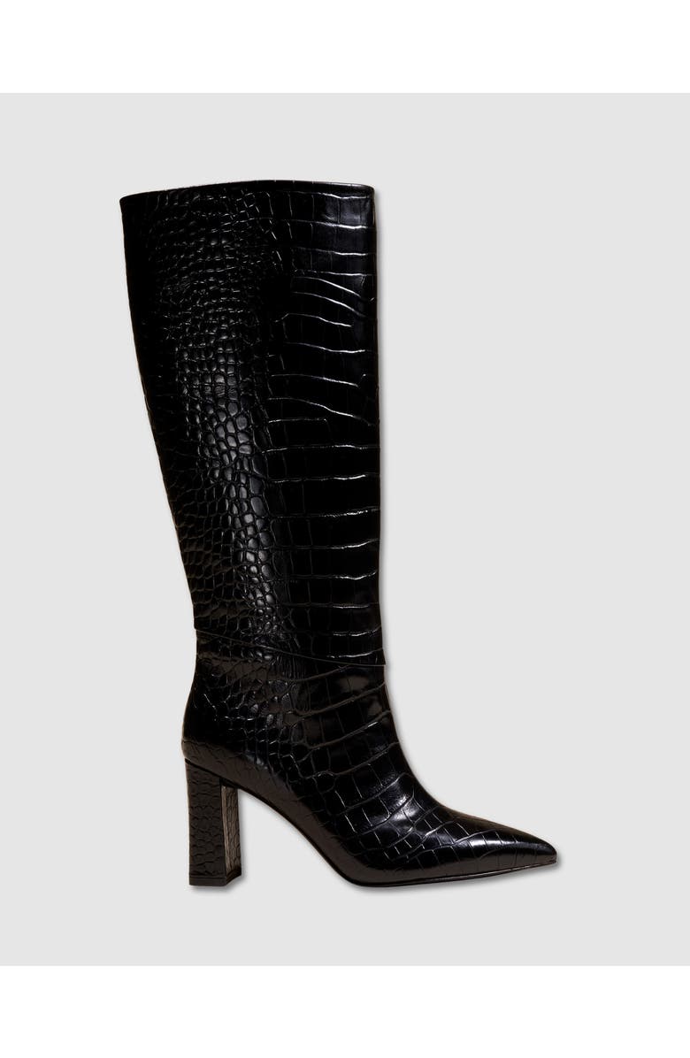 MI/MAI Wassily Croc-style Long Boot, Main, color, Black