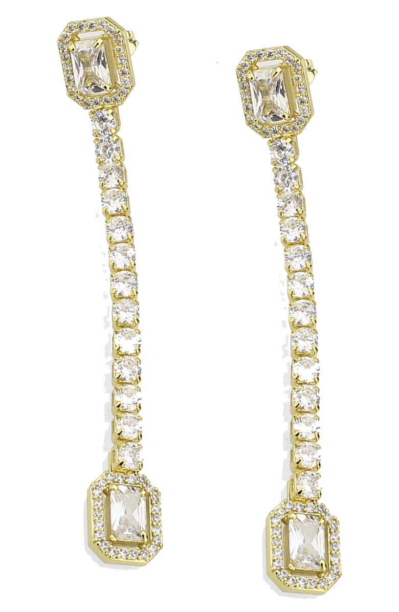 Covet CZ Linear Drop Earrings, Main, color, 