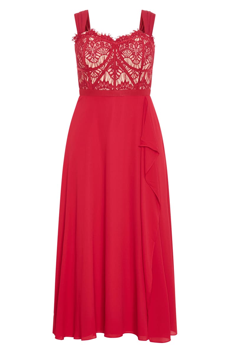 City Chic Sweet Evie Dress, Alternate, color, Red