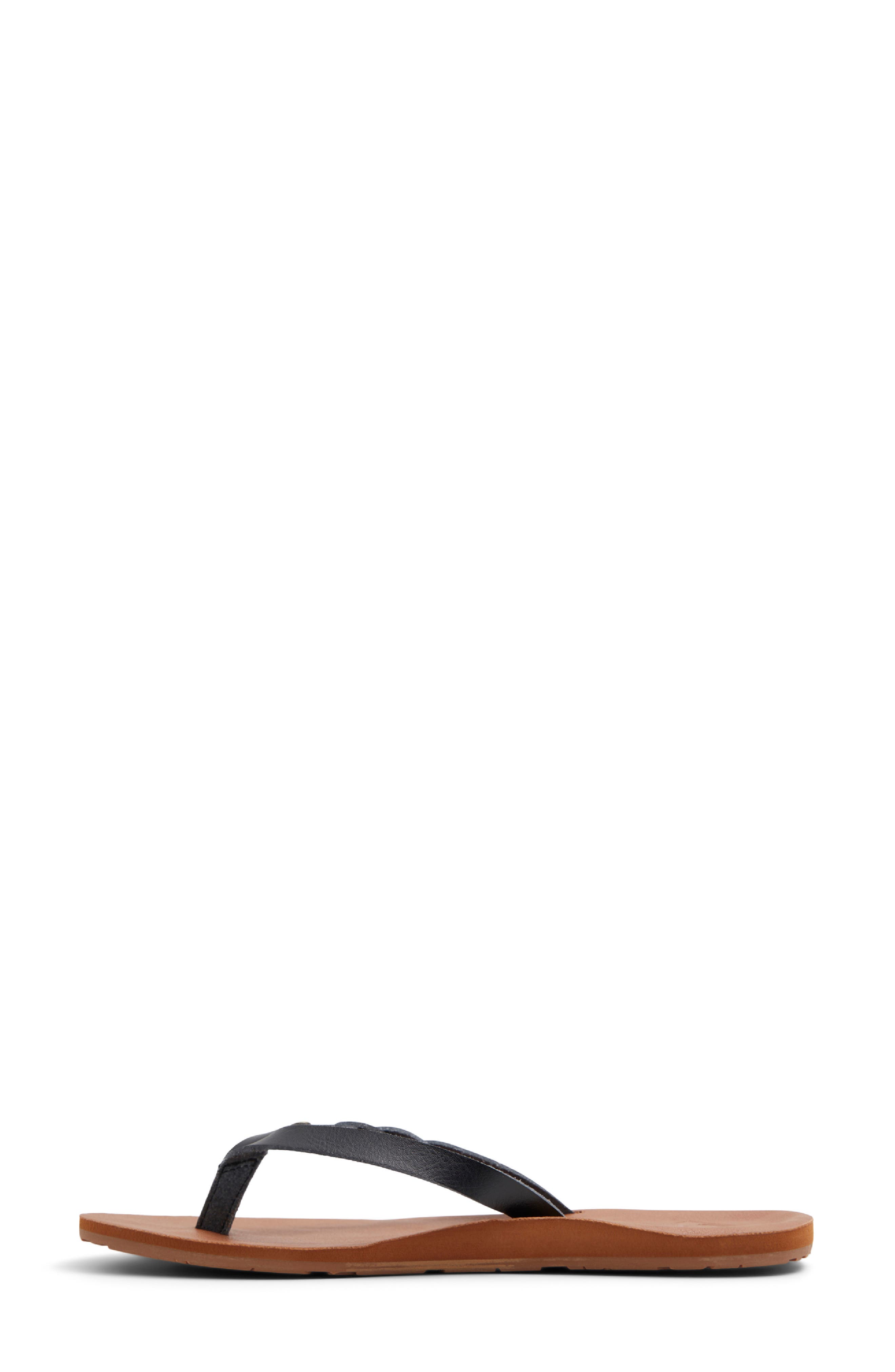 Roxy Liza IV Flip Flop, Alternate, color, Black