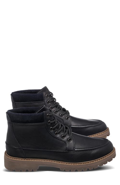 Clae Romare Lugged Apron Toe Boot In Black