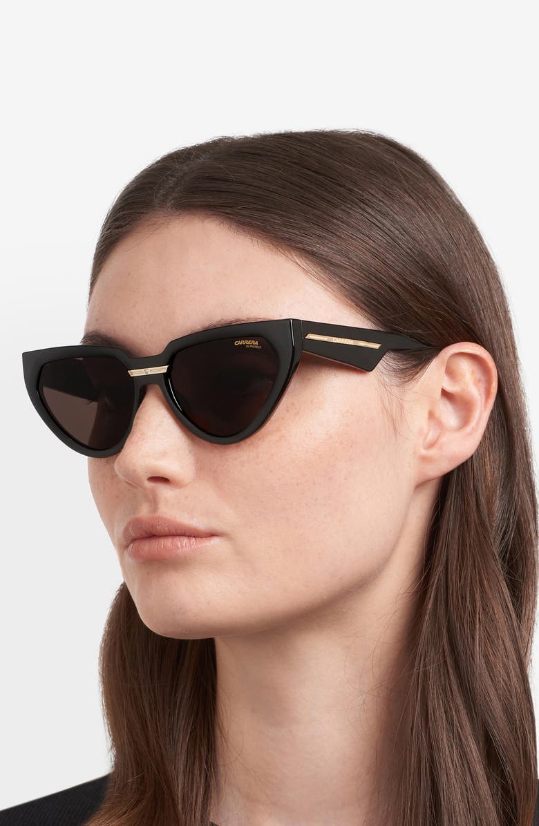 Carrera Eyewear Victory 57mm Butterfly Sunglasses, Alternate, color, Black/ Mauve