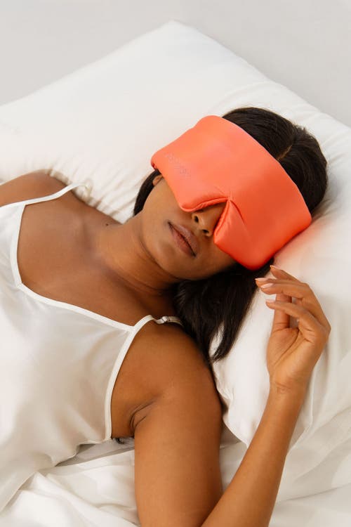 Drowsy Sleep Co . Silk Sleep Mask In Summer Coral