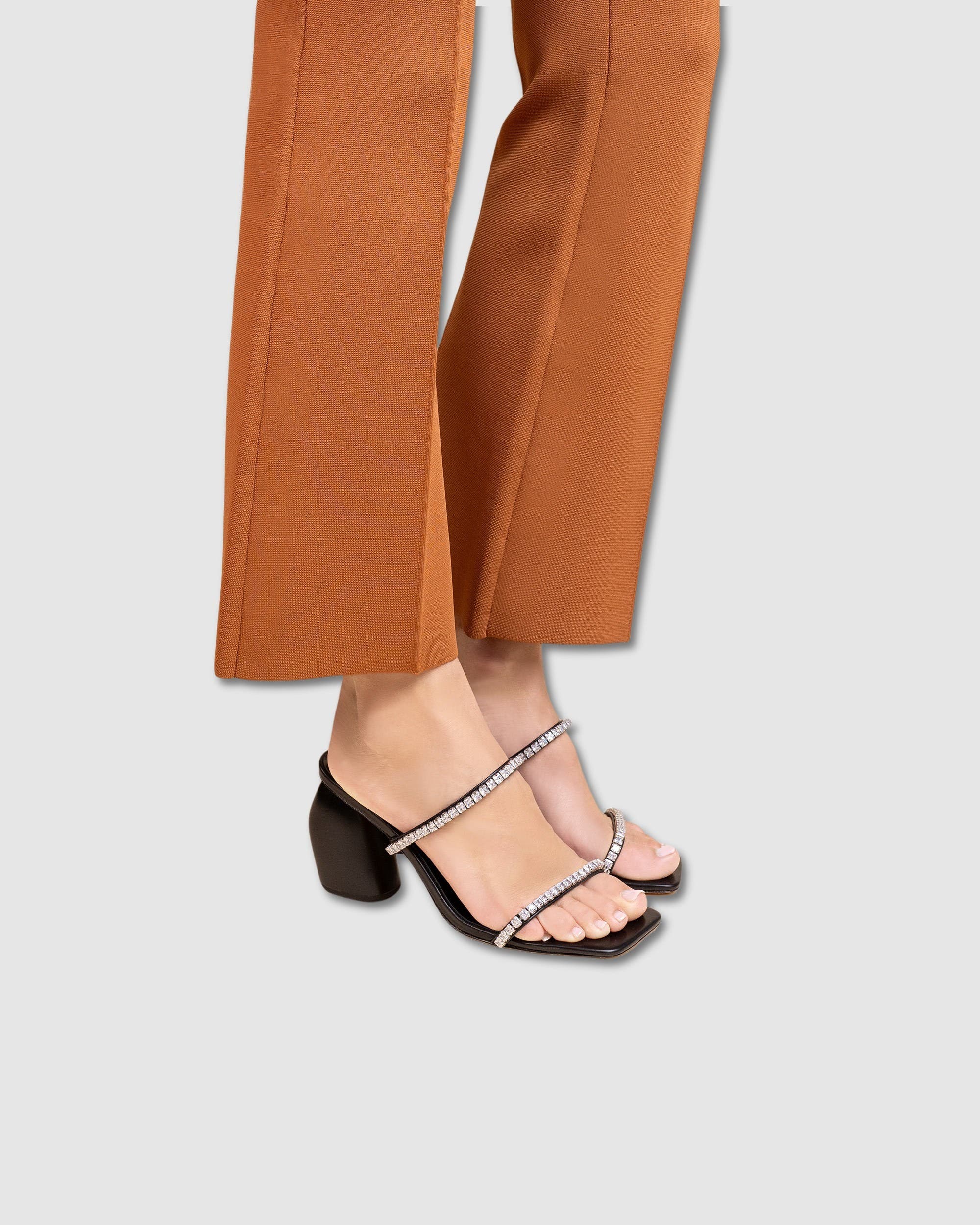 MI/MAI Tilda Crystal High Mule Sandal, Alternate, color, Black