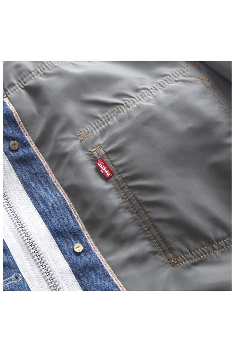 Gender Inclusive Levi's® Denim x Nylon Twill Reversible Jacket, Alternate, color, BLUE/ KHAKI