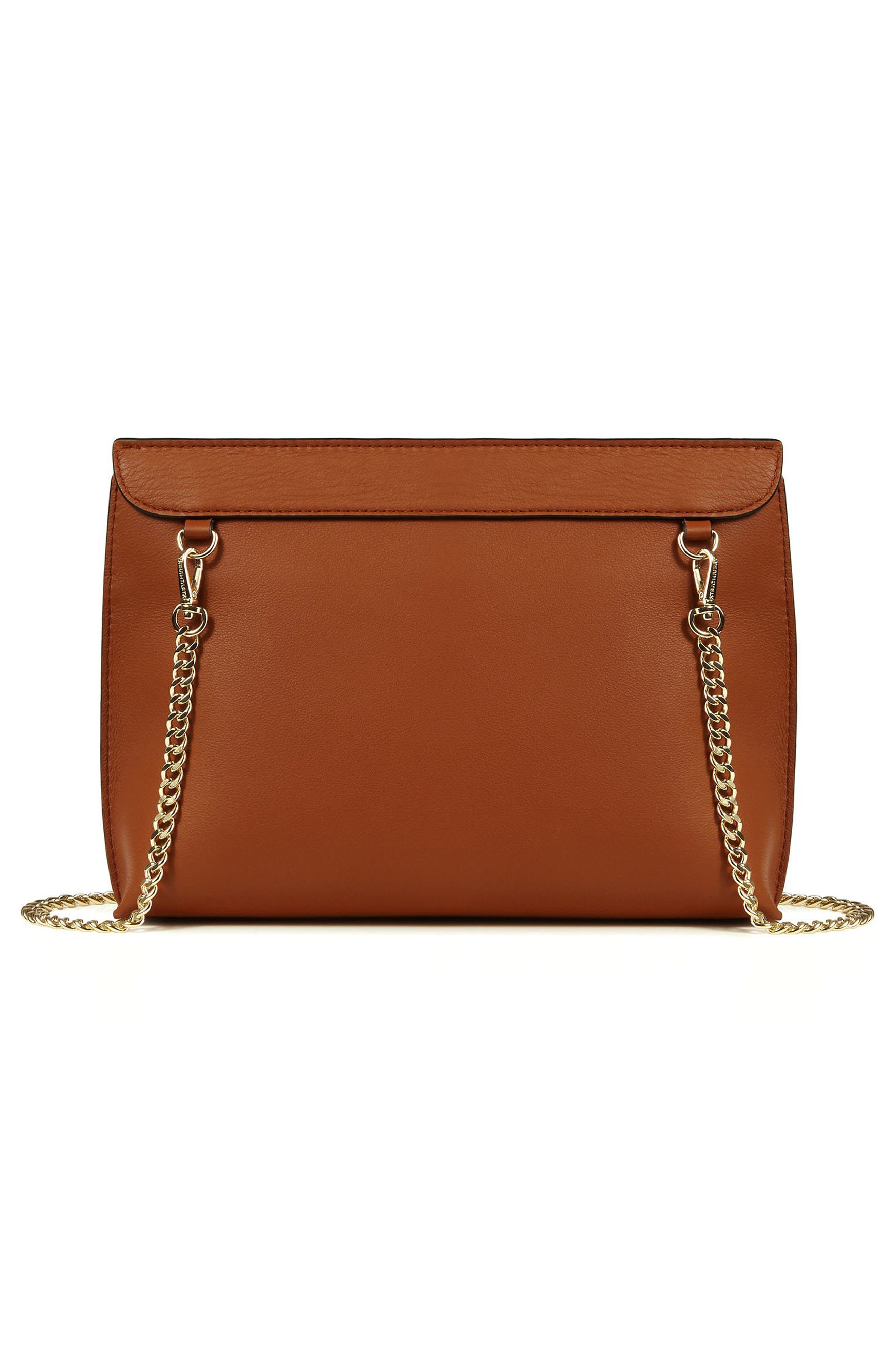 Strathberry Stylist Leather Shoulder Bag, Alternate, color, Chestnut