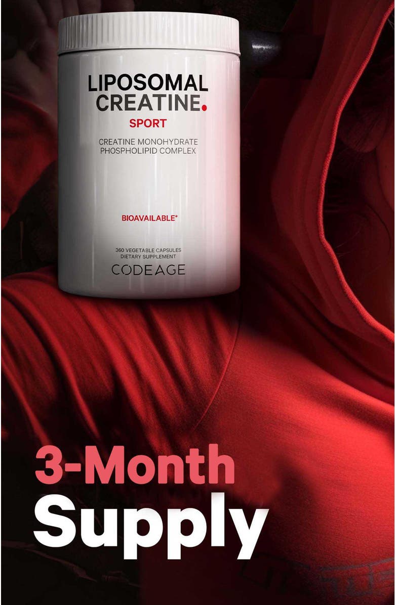 Codeage Liposomal Creatine Monohydrate 3000 mg Capsules, Alternate, color, 