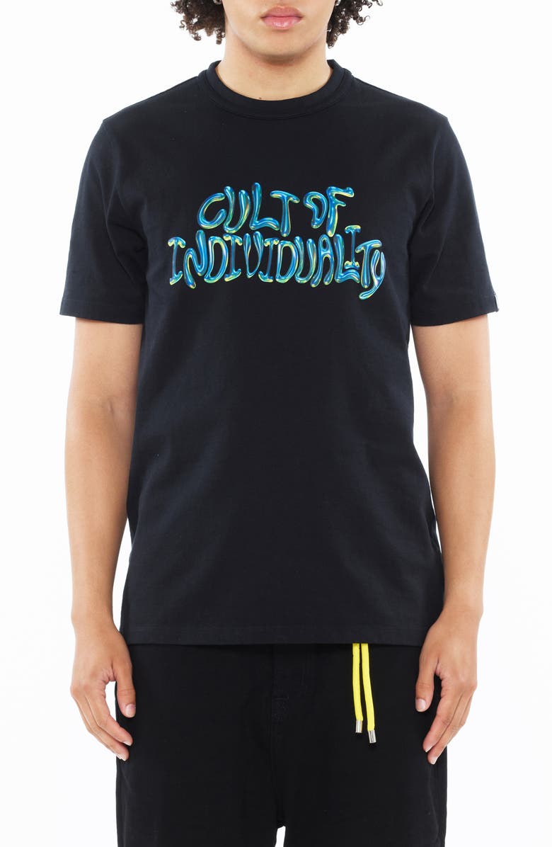 Cult of Individuality Shimuchan Cotton Graphic T-Shirt, Main, color, Black