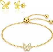 Donatello Gian Gold-Tone Butterfly Jewelry Set