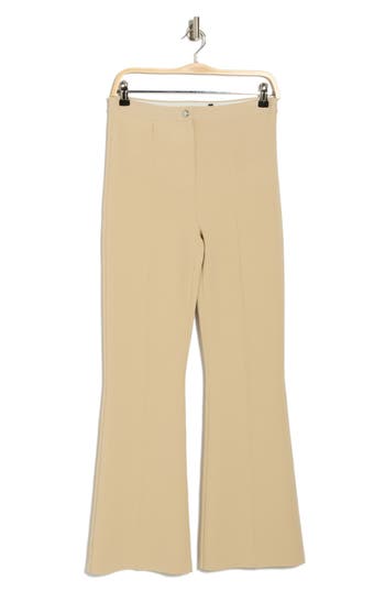 Theory Compact Crepe Flare Pants In New Sand