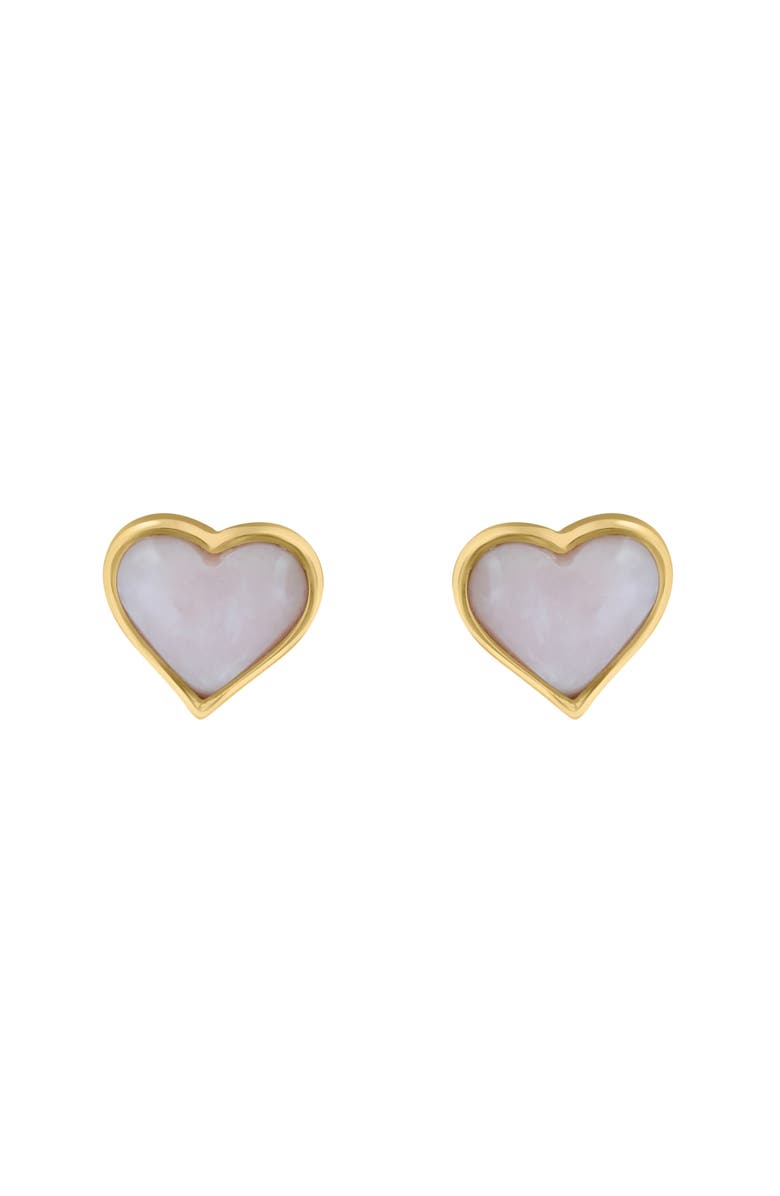 EFFY Pink Opal Heart Stud Earrings, Alternate, color, 