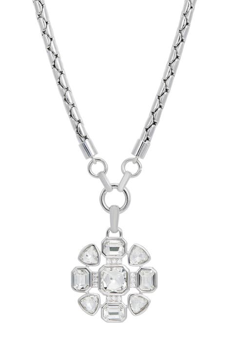 Multi Shape Cubic Zirconia Pendant Necklace