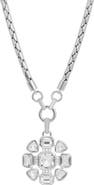 SAVVY CIE JEWELS Multi Shape Cubic Zirconia Pendant Necklace