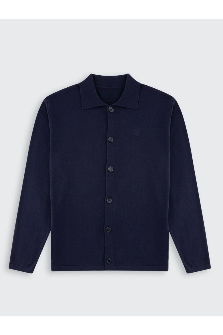 Milano Knit Button Front Cardigan, Alternate, color, Navy
