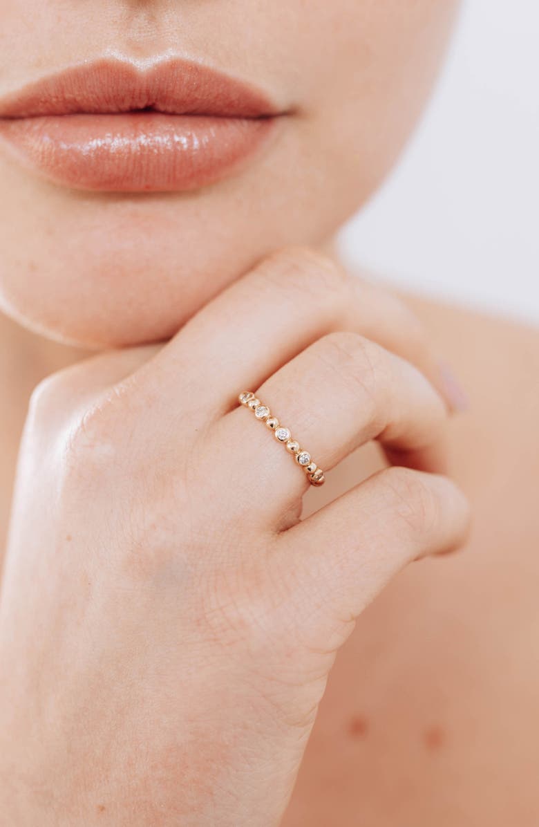 Anzie Dew Drop Diamond Band Ring, Alternate, color, Gold/ Diamond