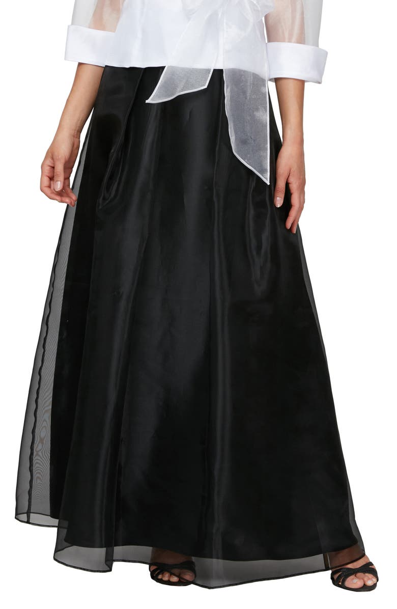 Alex Evenings Organza Skirt, Main, color, 