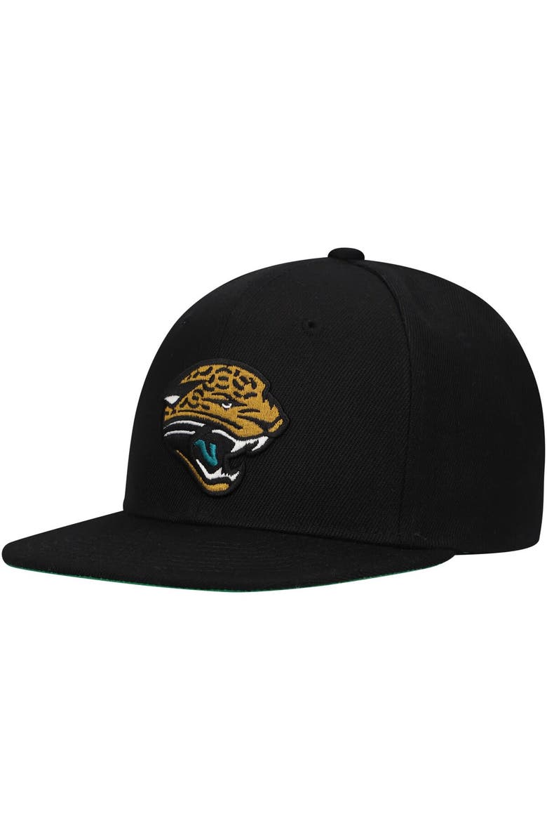 Mitchell & Ness Youth Mitchell & Ness Black Jacksonville Jaguars Gridiron Classics Ground Snapback Hat, Main, color, Black