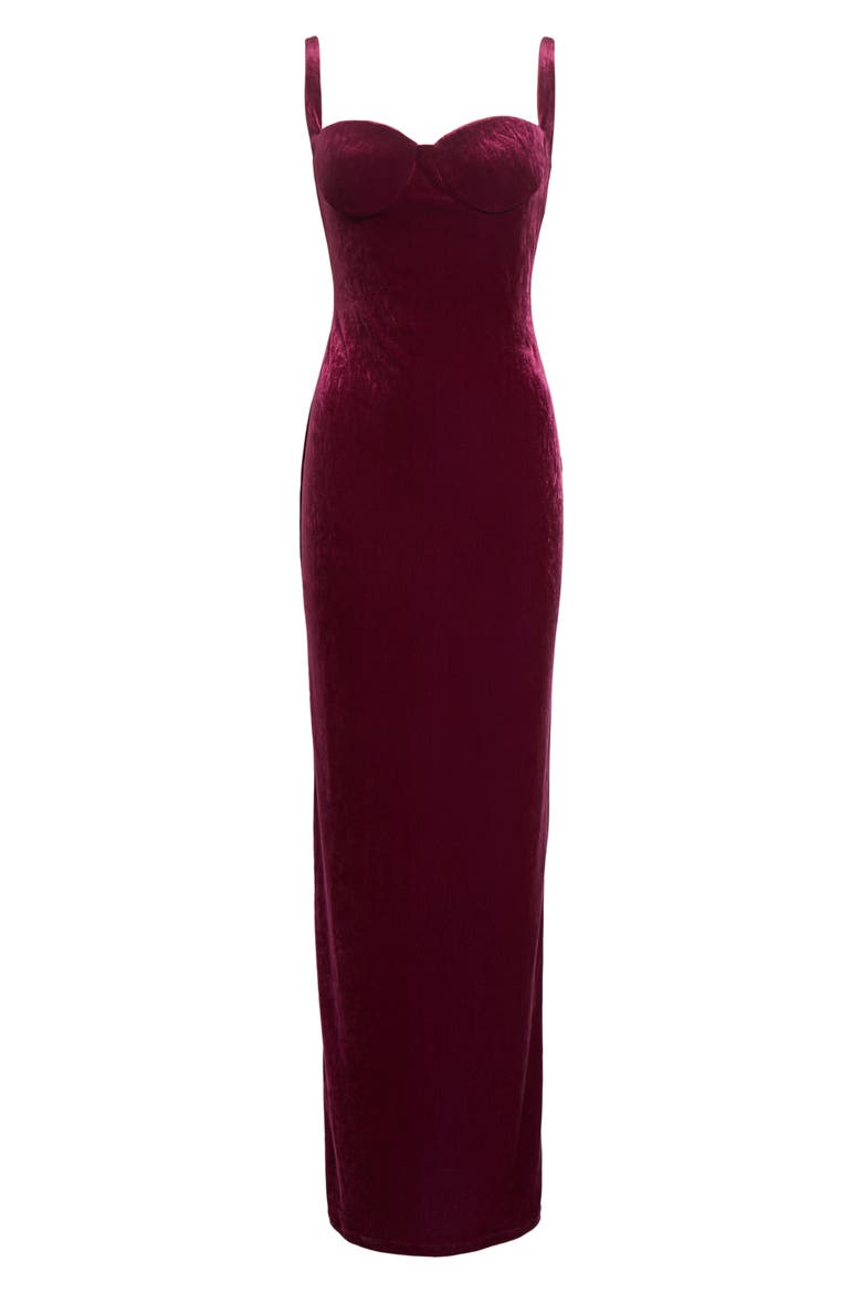 Velvet Gown, Alternate, color, PLUM