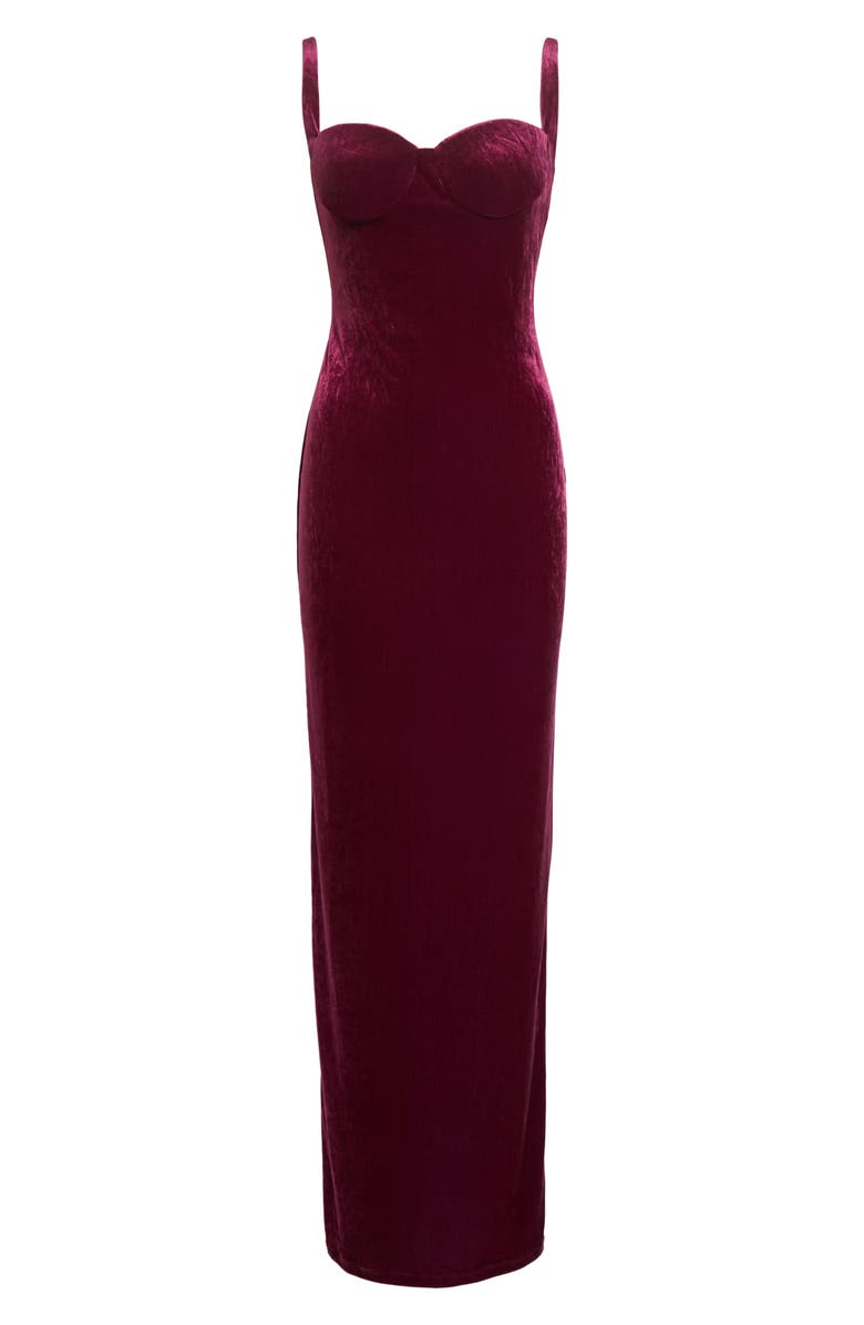 Balenciaga Velvet Gown, Alternate, color, Plum