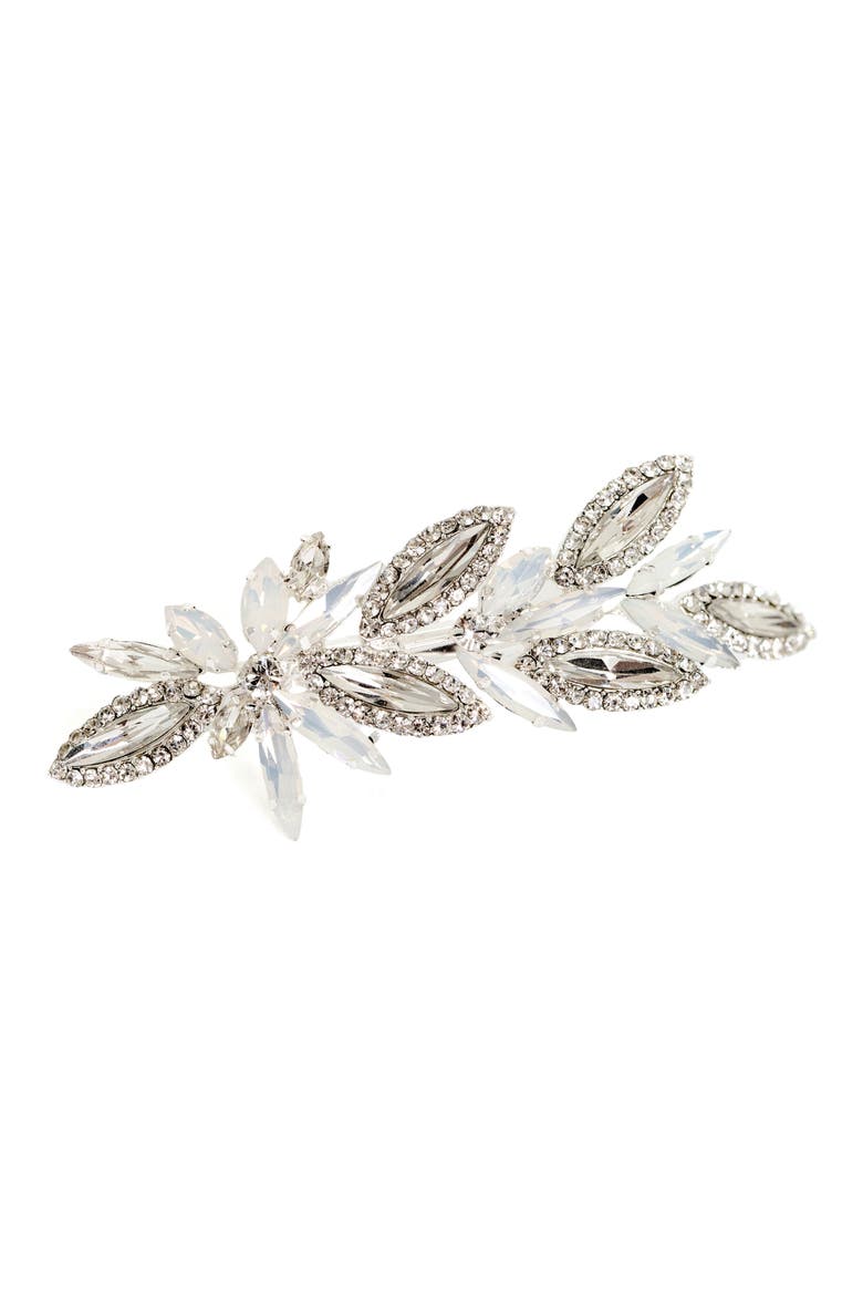 Michal Opal & Crystal Hair Clip, Main, color, SILVER