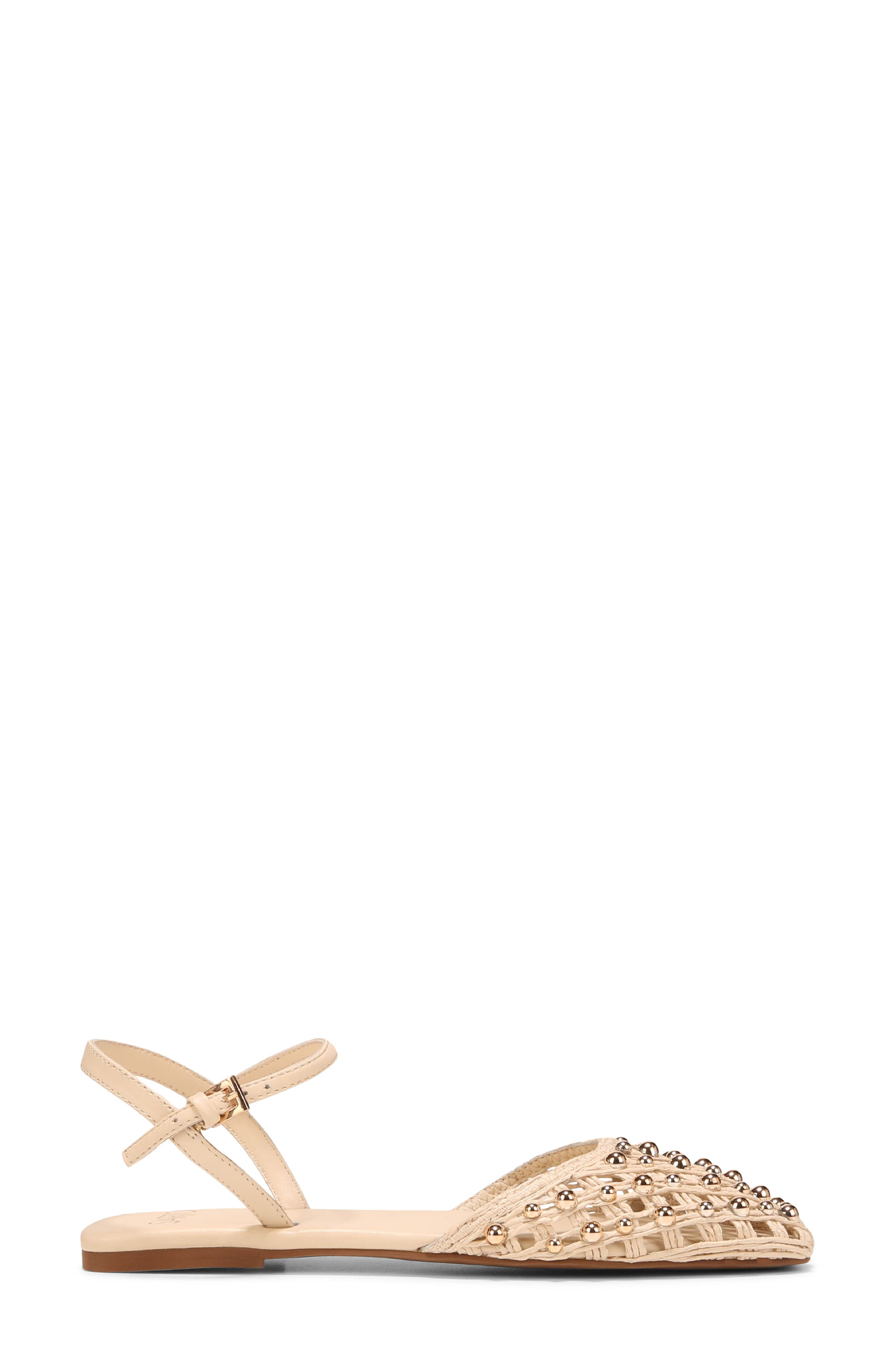 Inali Ankle Strap Flat, Alternate, color, MARSHMALLOW