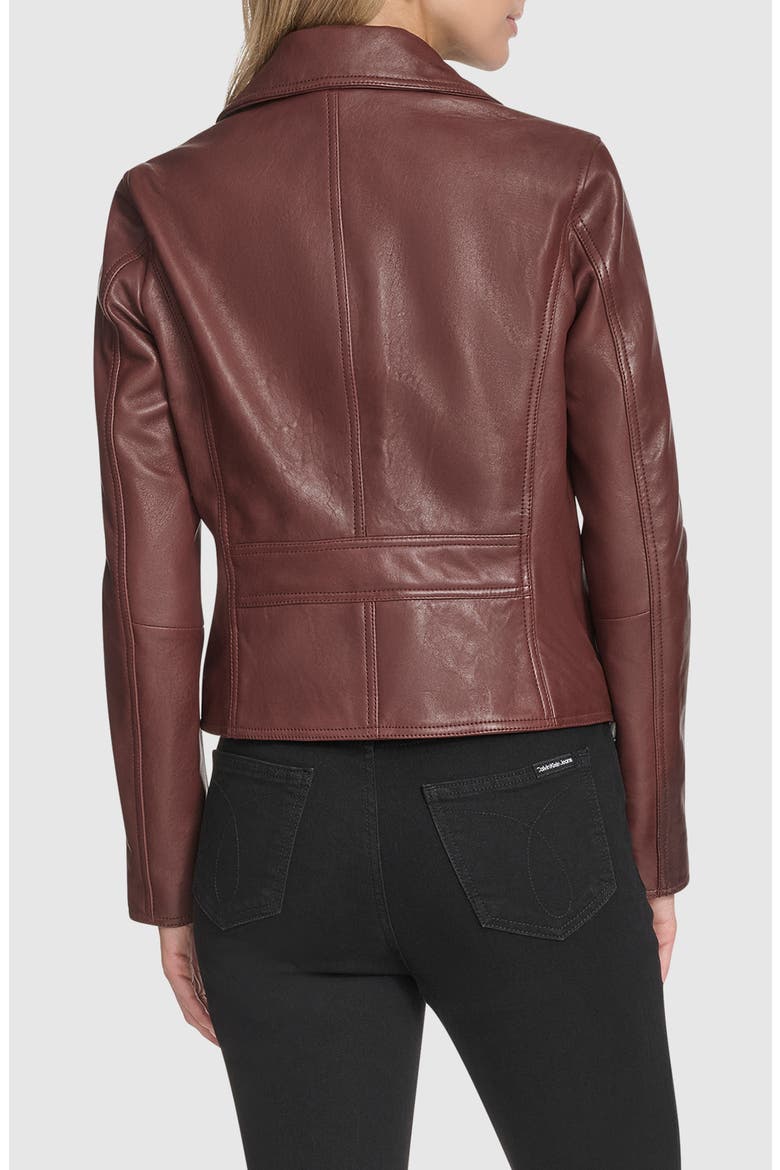 Paluma Leather Jacket, Alternate, color, RUBY