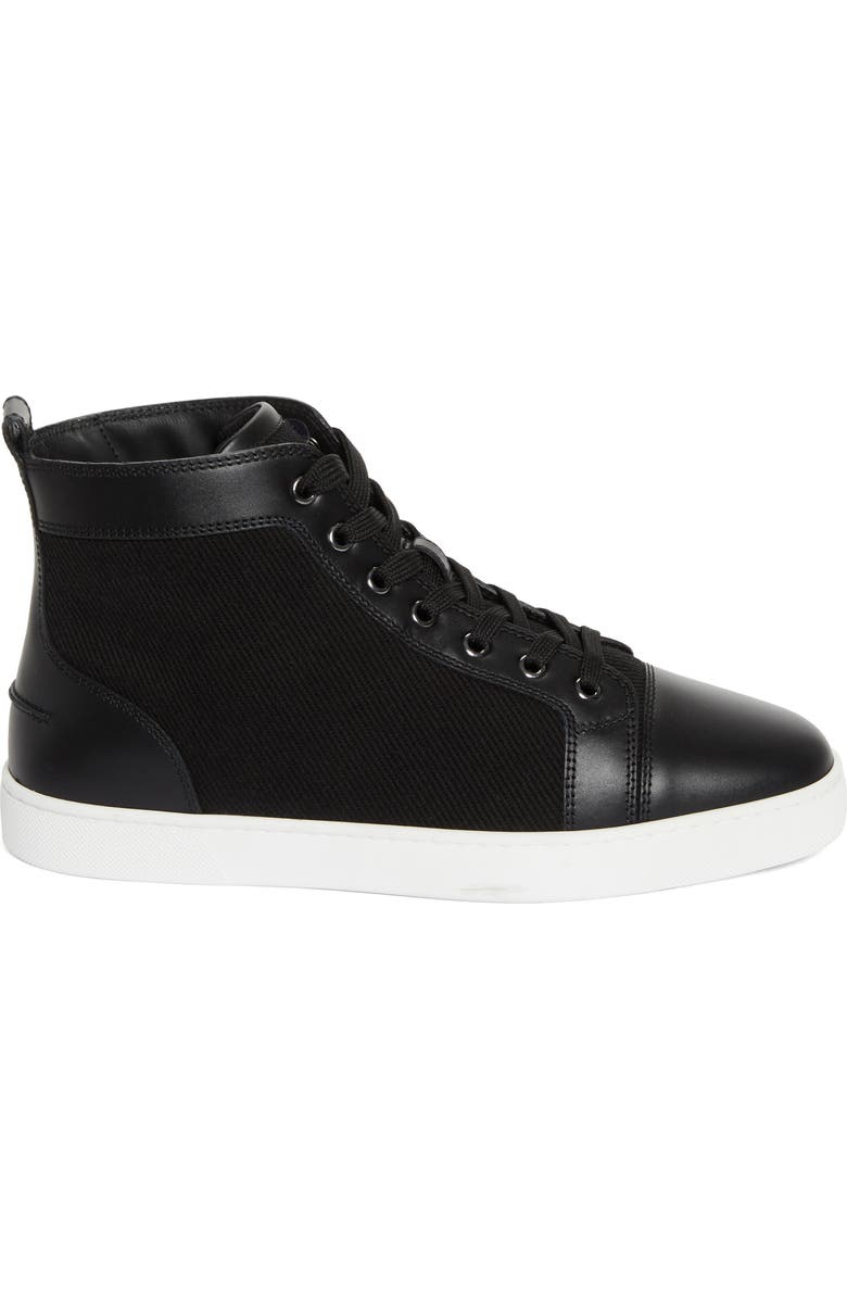 Christian Louboutin Louis High Top Sneaker, Alternate, color, Black