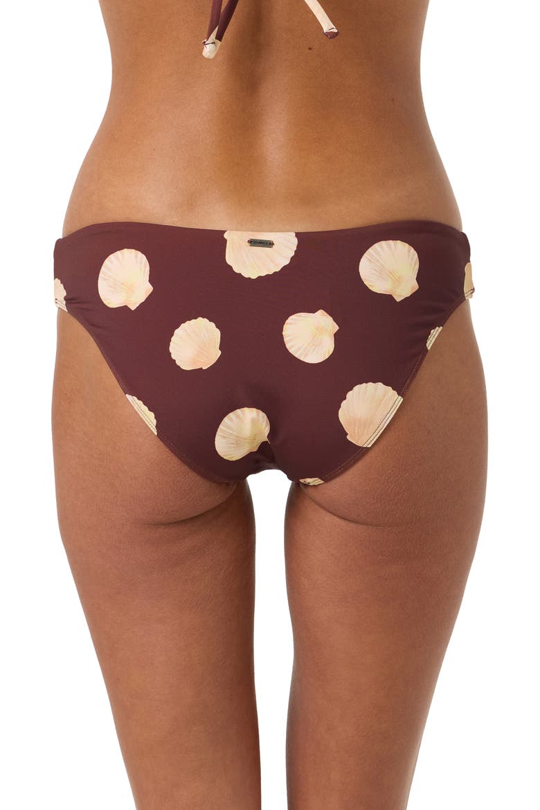 Camila Shells Lagoon Bikini Bottoms, Alternate, color, CHOCOLATE