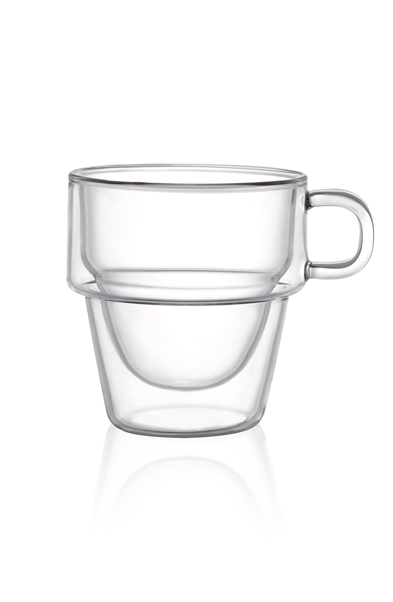 JoyJolt Stoiva Stackable Double Wall Espresso Cup - Set of 4