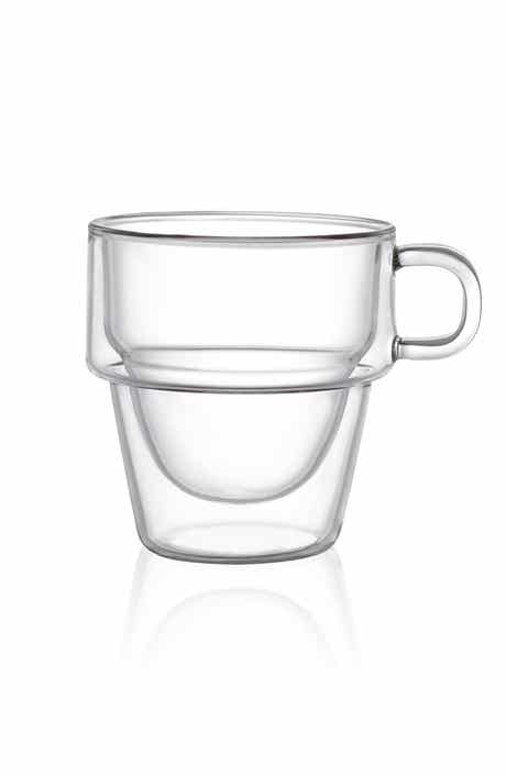 JoyJolt Stoiva Stackable Double Wall Espresso Cup - Set of 4