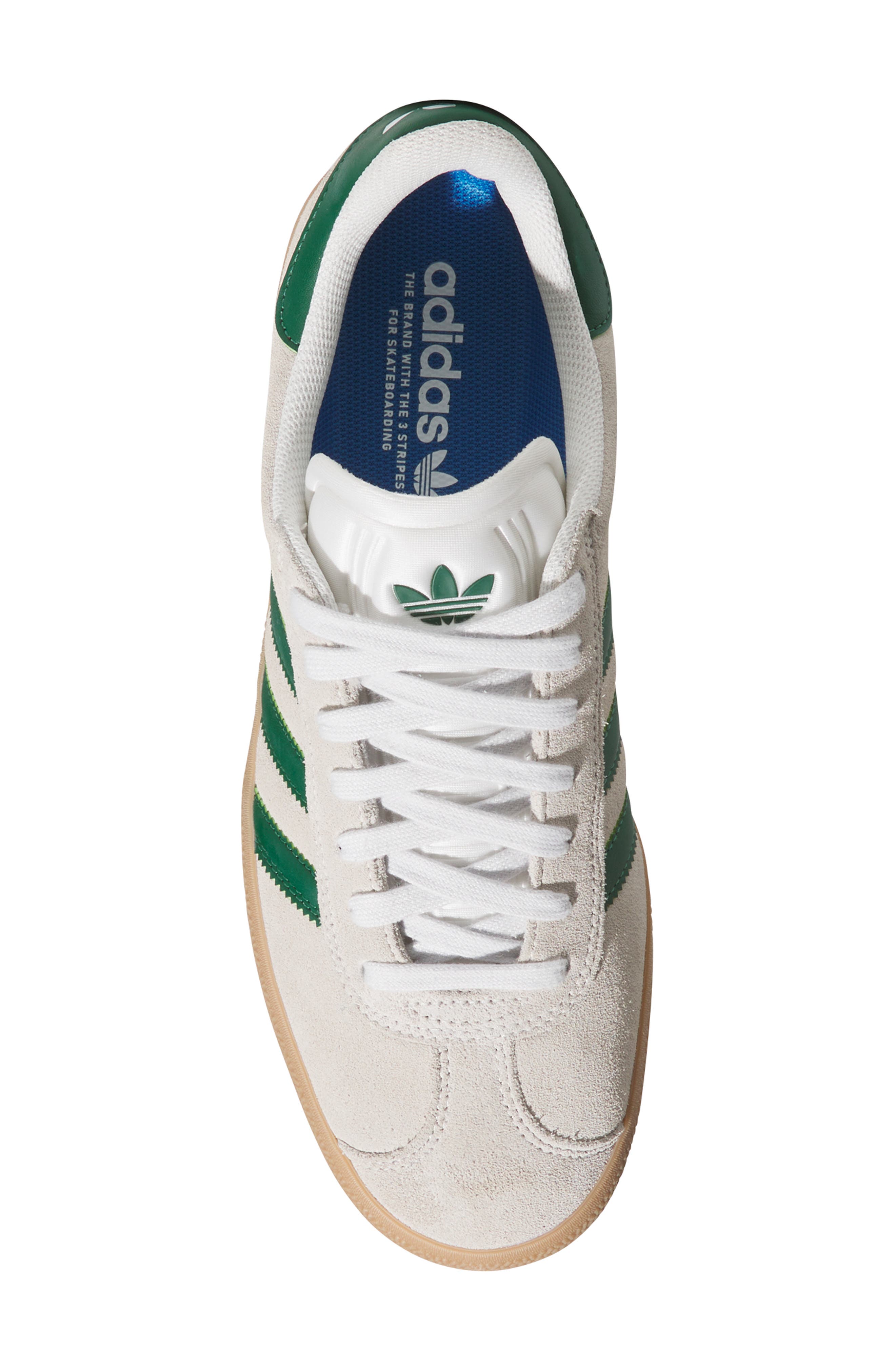adidas Gazelle ADV Skate Shoe, Alternate, color, Crystal White