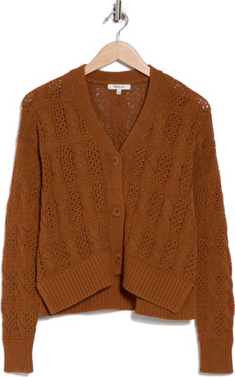 メイドウェル Madewell Plus Aviva Cable Cardigan レディース Sweaters Heather Bark 71PhYSjRgNL._AC_SX466_.jpg