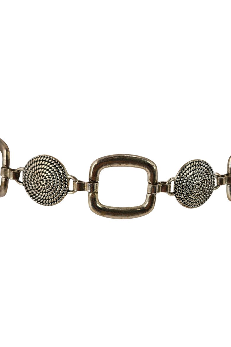 Vintage 1960s70s Chain Link Belt, Alternate, color, Gold