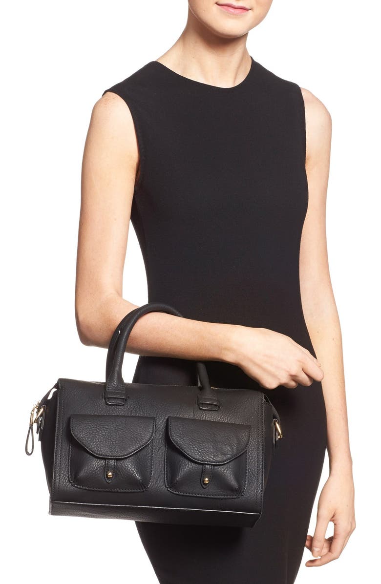 Big Buddha Faux Leather Satchel, Alternate, color,