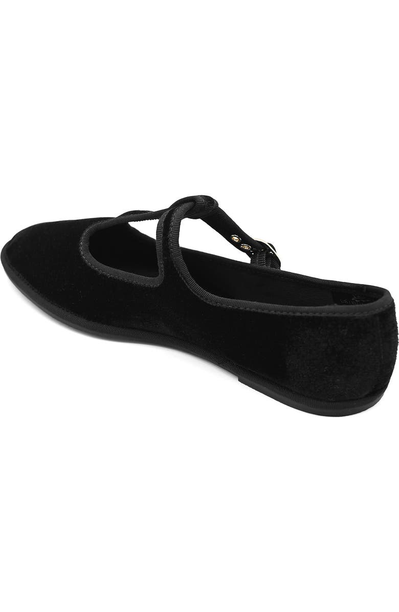 Kenneth Cole Verona T-Strap Flat, Alternate, color, Black Velvet