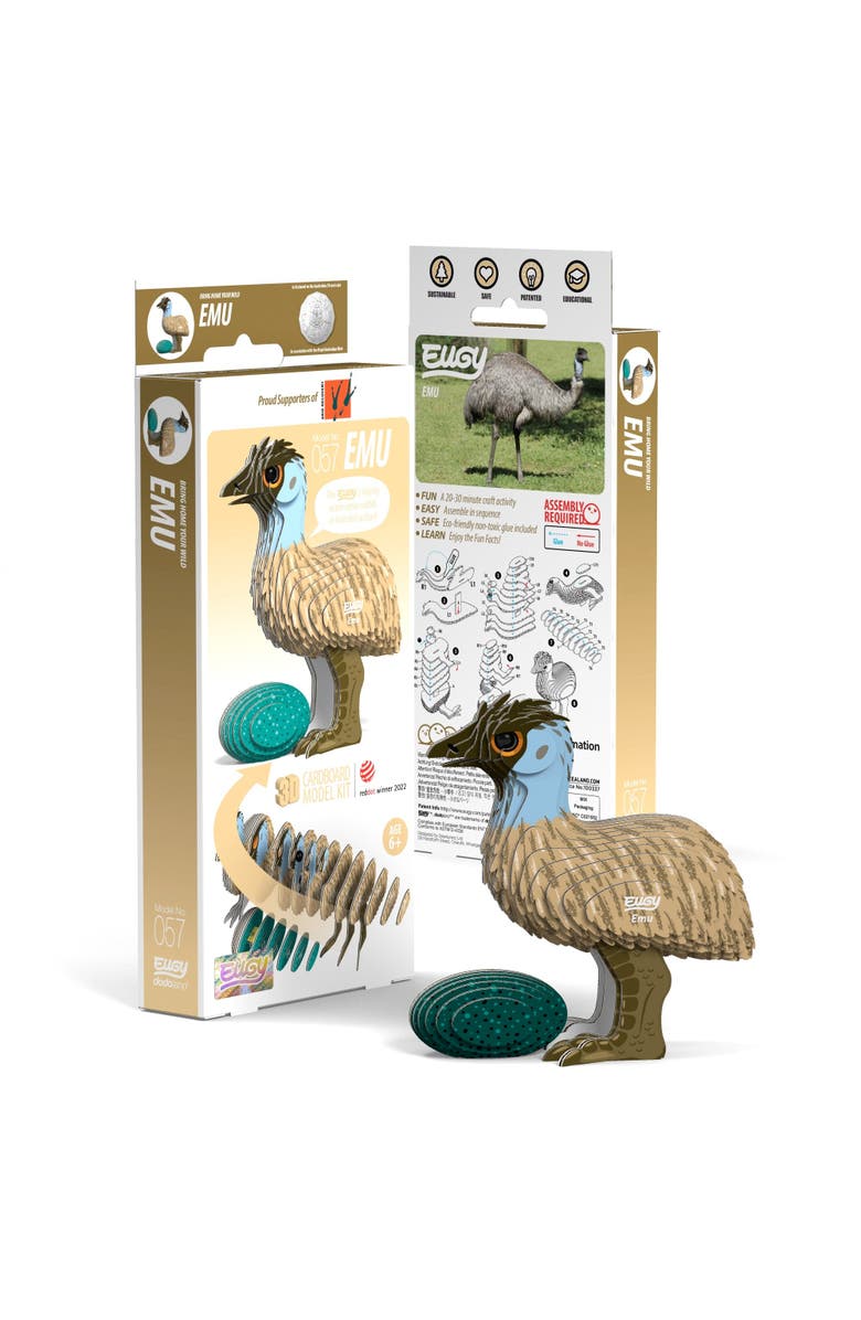 Eugy Puzzles Emu 3D Puzzle, Main, color, NO COLOR