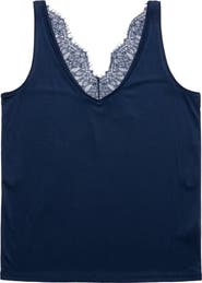 Mavi Jeans Lace Trim Jersey Tank