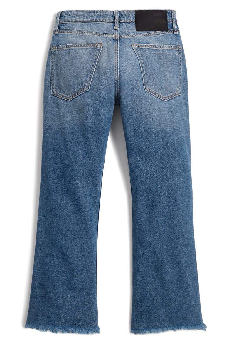 Rosa Distressed High Waist Ankle Flare Jeans, Alternate, color, BASS ROCK