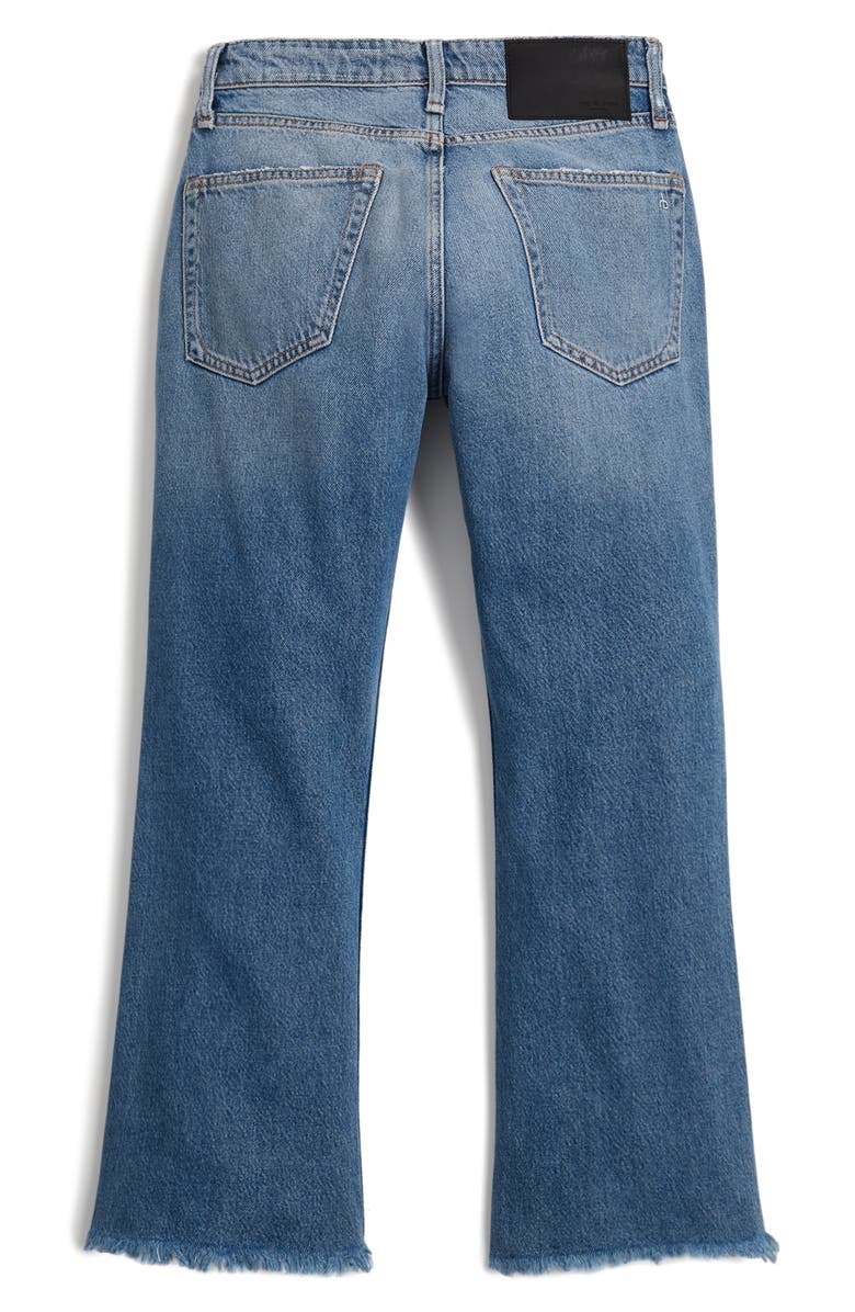 rag & bone Rosa Distressed High Waist Ankle Flare Jeans, Alternate, color, 