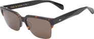 rag & bone 58mm Square Half Rim Sunglasses