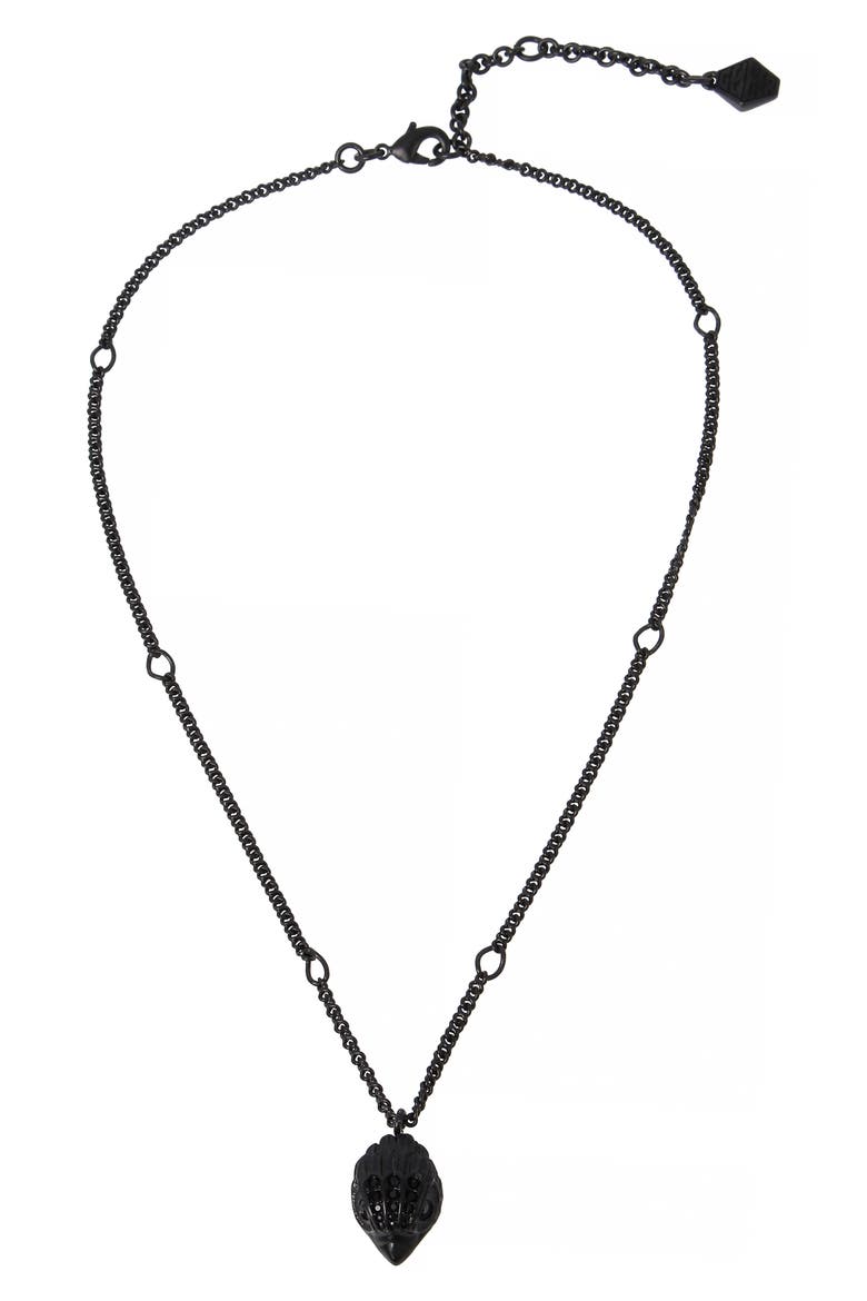 Eagle Pendant Necklace, Alternate, color, JET