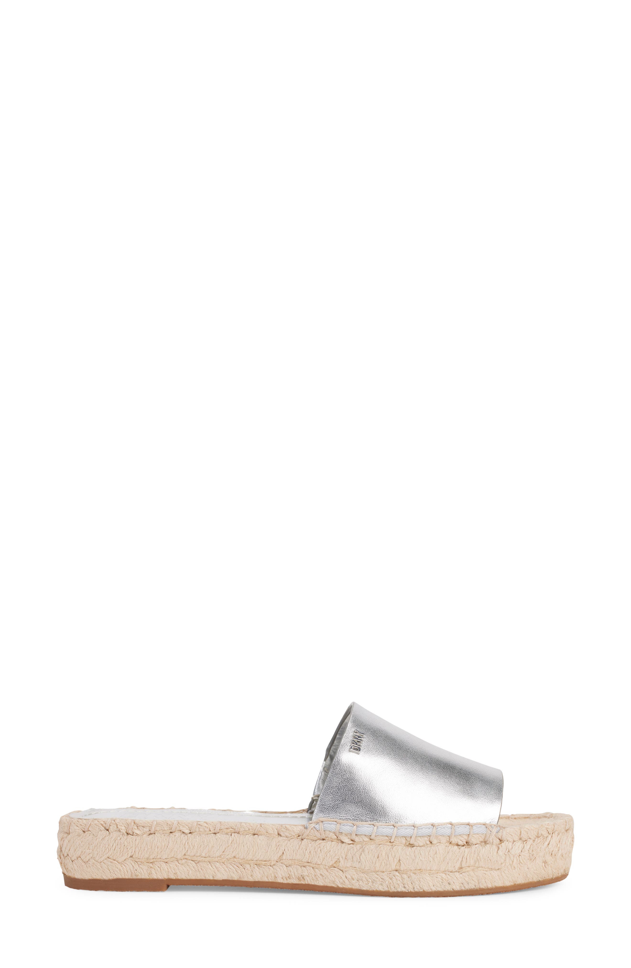 DKNY Camillo Platform Slide Sandal, Alternate, color, Silver