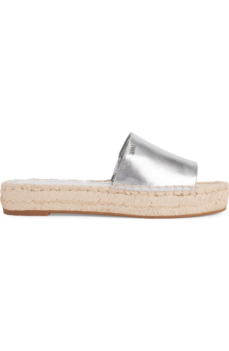 DKNY Camillo Platform Slide Sandal, Alternate, color, Silver