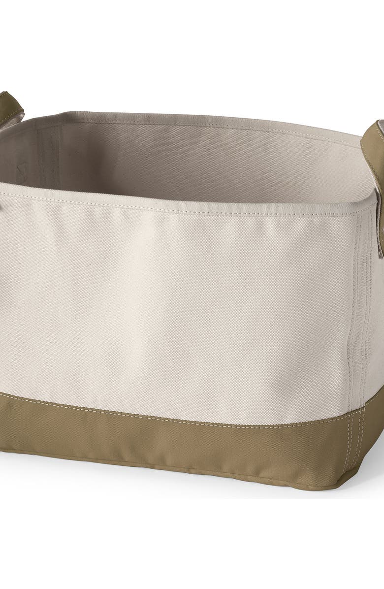 Lands' End Large Canvas Storage Tote, Alternate, color, Natural/Cafe Au Lait