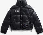 Off Season Women's Black Washington Commanders Faux Leather Puffer Jacket