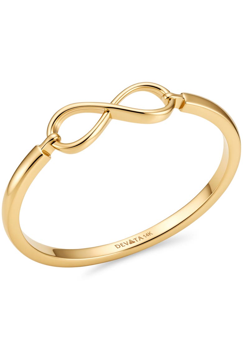 Infinity Ring in 14K Gold, 4mm, Alternate, color, Gold