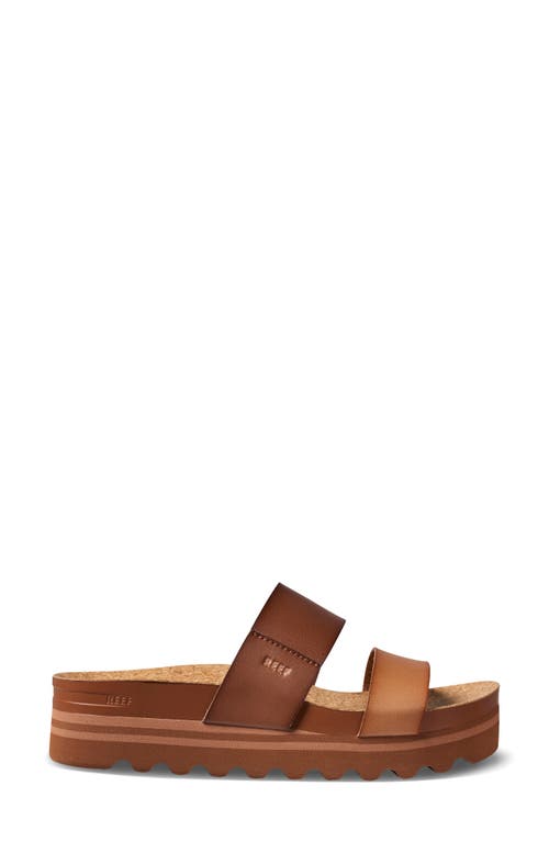 Reef Cushion Vista Hi Platform Slide Sandal In Espresso Duo